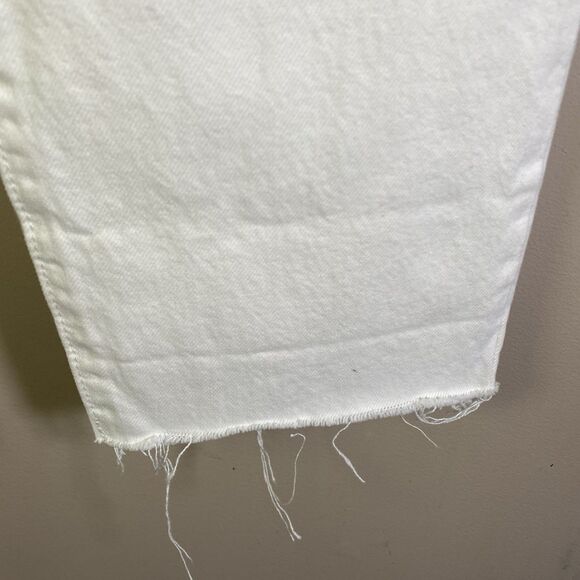 Levis 501 Distressed White High-Rise Jeans Size W30 L30 Vintage Inspired - Picture 5 of 16